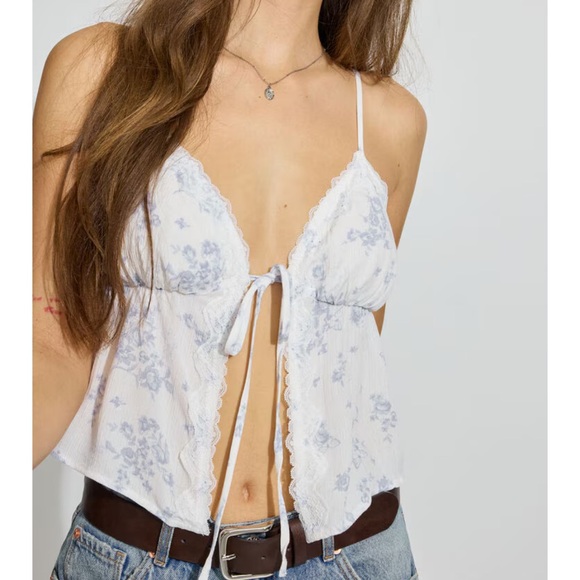 Garage - Lace Trim Flyaway Cami Top - Picture 1 of 6